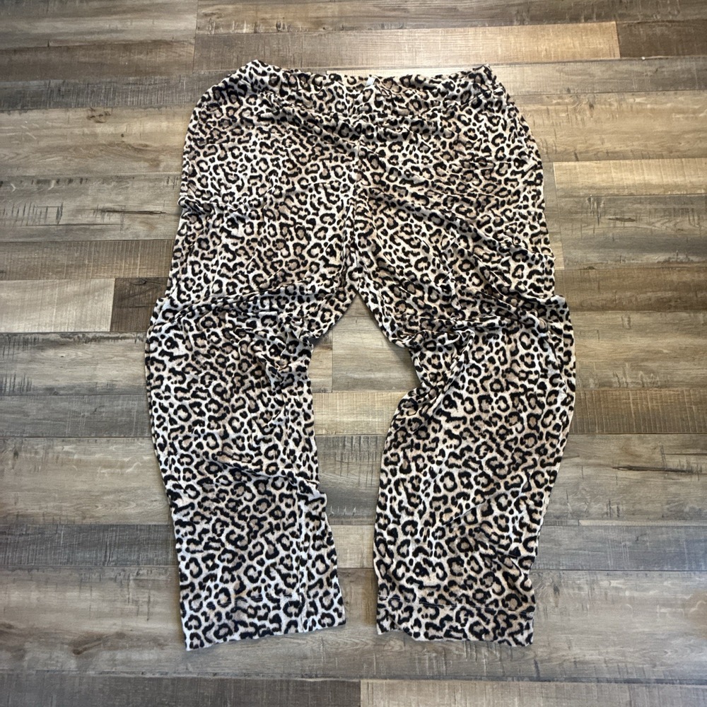 Soma Intimates Leopard Print Pajama Pants Sz XL Cool Nights